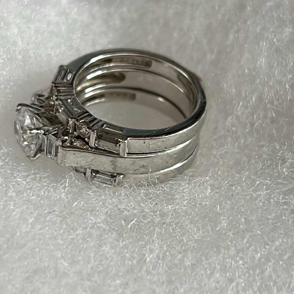 Wedding Engagement Stackable Sterling Silver Ring - image 7